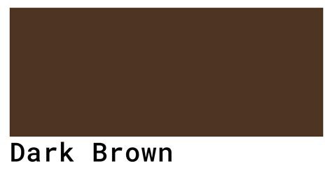 Dark Brown Color Codes - Get the Hex, RGB, and CMYK Values