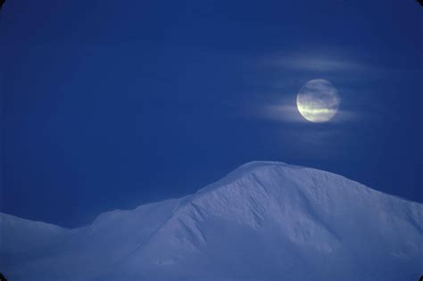 Free picture: moonrise, snow, covered, mountains