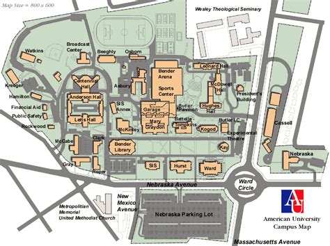 American University Campus Map | World Map 07