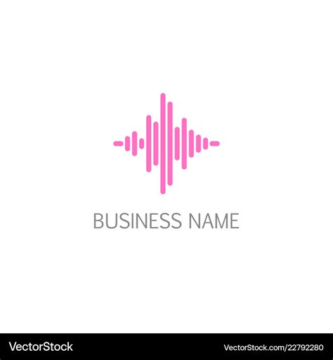 Wave frequency line bar logo Royalty Free Vector Image