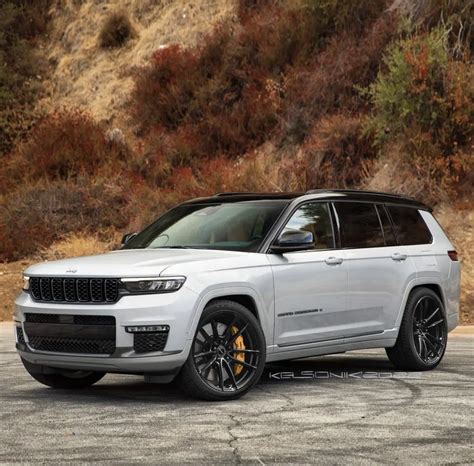 Lowered Jeep Grand Cherokee L Rendering Is All About Black Accents, Looks Dark and Dreamy ...