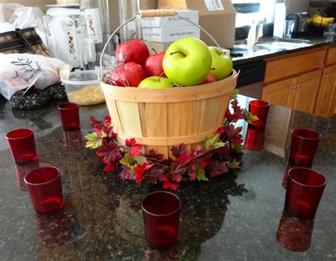 Homemade Table Centerpiece - Apples | Homemade tables, Table ...