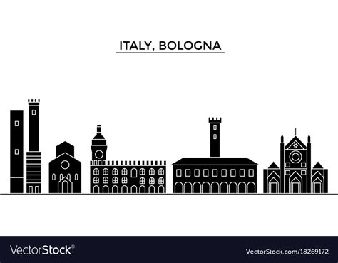 Italy bologna architecture city skyline Royalty Free Vector