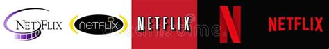 Evolution of the Netflix Logo, Vector Editorial Illustration Editorial ...