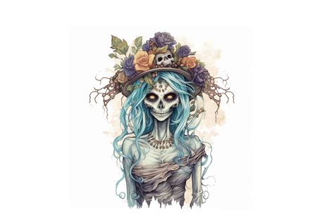 Dead Bride AI Generated Watercolor Art Graphic by Imaginary Party ...