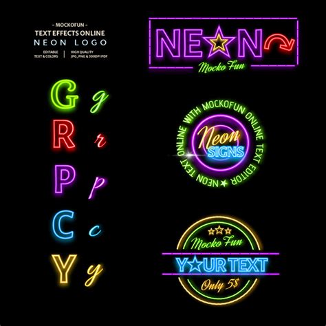 Neon Font Generator - MockoFUN