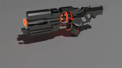 futuristic Gun free 3D model | CGTrader