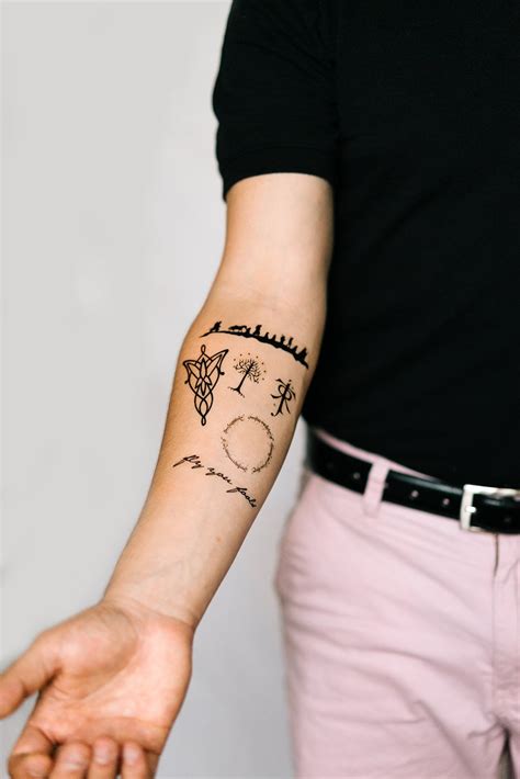 Lord of the Rings Set of Temporary Tattoos Smashtat - Etsy