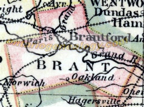 Brant County Historical Pioneer Ancestor Settlement Maps