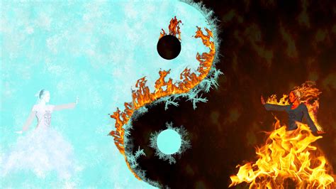 fire, Ice, Yin and Yang Wallpapers HD / Desktop and Mobile Backgrounds