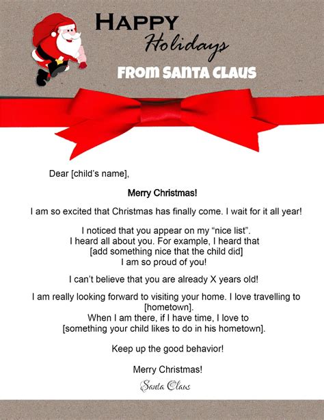 Free Letters from Santa