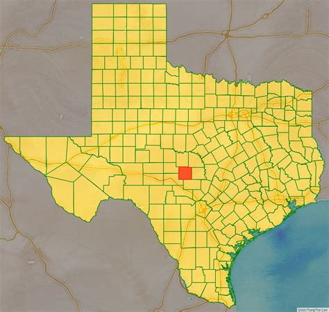 Map of Mason County, Texas - Thong Thai Real