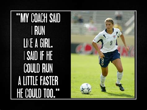 Inspirational Mia Hamm 'Run like a girl' Soccer Quote Poster, Motivational Wall Art - ArleyArt.com