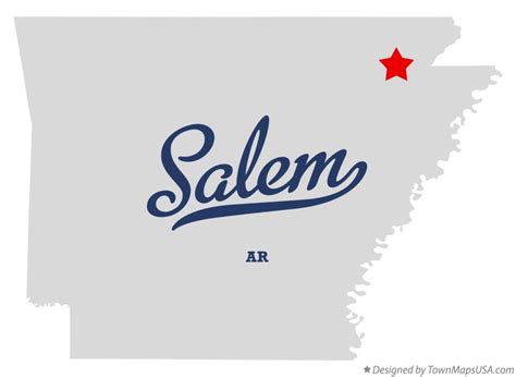 Map of Salem, Greene County, AR, Arkansas