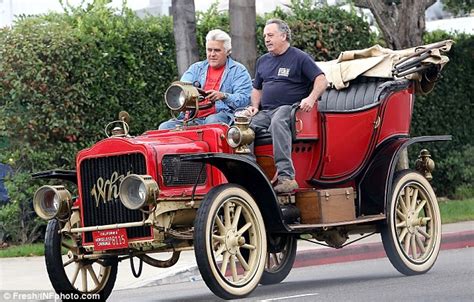 Jay Leno's joyride comes to an end when his vintage vehicle stalls | Daily Mail Online