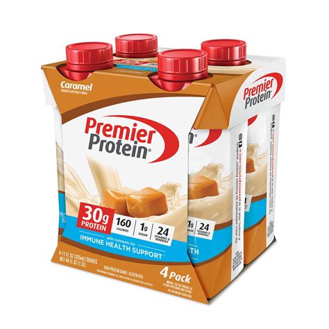 Premier Protein Shake, Caramel, 30g Protein, 11 fl oz, 4 Ct - Walmart.com