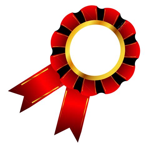 Red Gradient Certificate Ribbon Transparent White, Red, Ribbon ...