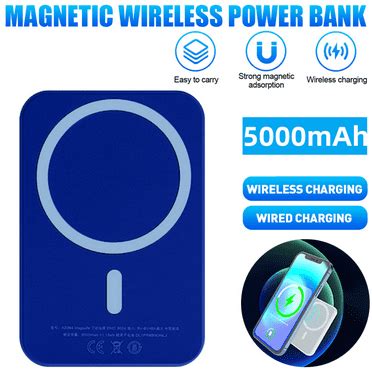 JINGYANG Magnetic Wireless Portable Charger, 5000mAh Wireless Power ...