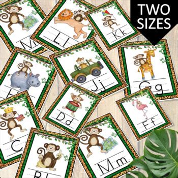 Jungle Alphabet Posters Primary Font - Jungle Theme Classroom Decor