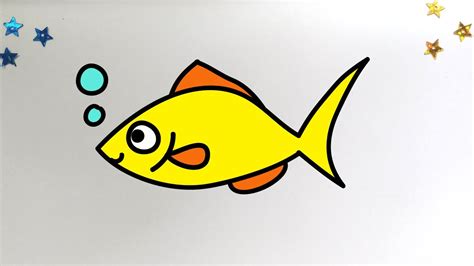 How to draw a FISH - Easy Drawing Tutorial for Kids Toddlers ...