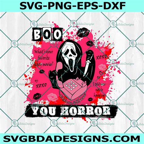 Boo You Horror Svg, Ghostface Svg, Halloween svg