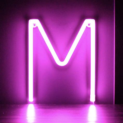 Buy Pink Neon Alphabet Light by Smiling Faces - Create A Personalised Neon Sign - Alphabet LED ...