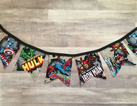 Superhero Marvel Comics Banner Marvel Comics Decorations - Etsy ...