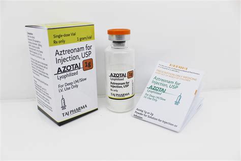 Aztreonam Injection 1000mg Manufacturer, Supplier PAN India - Taj ...