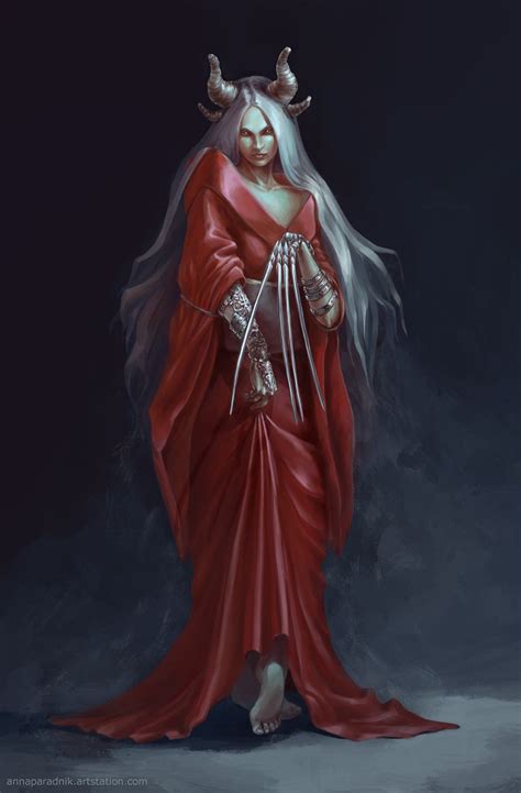 ArtStation - Asian Demon, Anna Paradnik | Japanese female demon ...