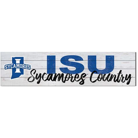 Indiana State Sycamores 10'' x 40'' Logo Sign