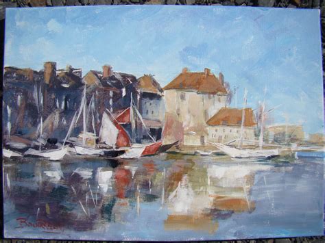 Honfleur le vieux port et la lieutenance | Painting, Art, Calvados