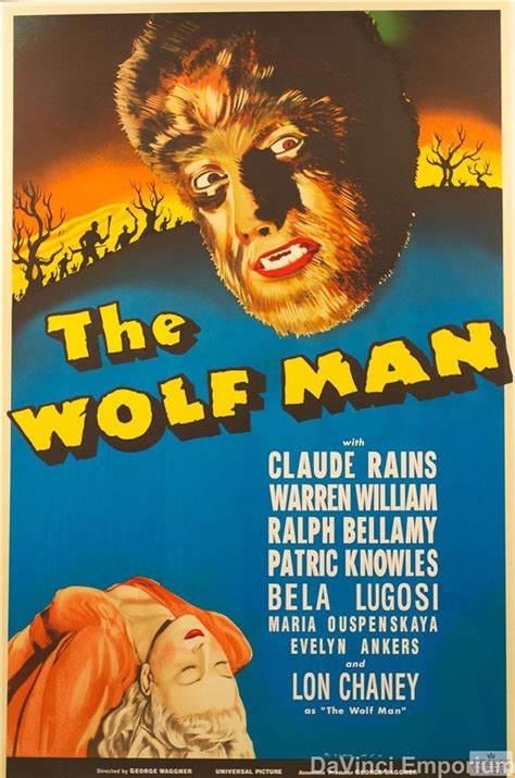 The Wolf Man 1941 Movie Poster Lithograph - DaVinci Emporium