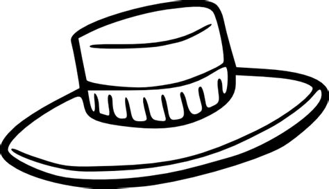 Hat Outline clip art Free Vector / 4Vector