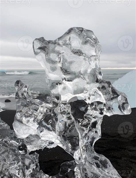 Chunks of glacial ice washed ashore at Diamond Beach, Iceland 11550175 Stock Photo at Vecteezy