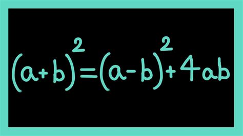 (a+b)²=(a-b)²+4ab || (a+b)2=(a-b)2+4ab || a+b Whole Square and a-b Whole Square Relation - YouTube