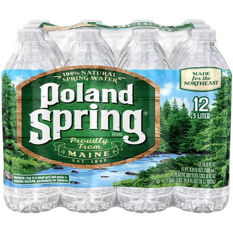 Poland Spring Natural Spring Water, 16.9 Fl. Oz., 12 Count - Walmart.com