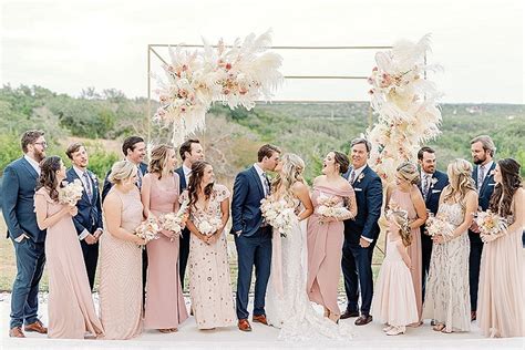 Emily and Palmer's 'Modern Day Bohemian' Blush Pink Texas Wedding by Feather & Twine Photography ...