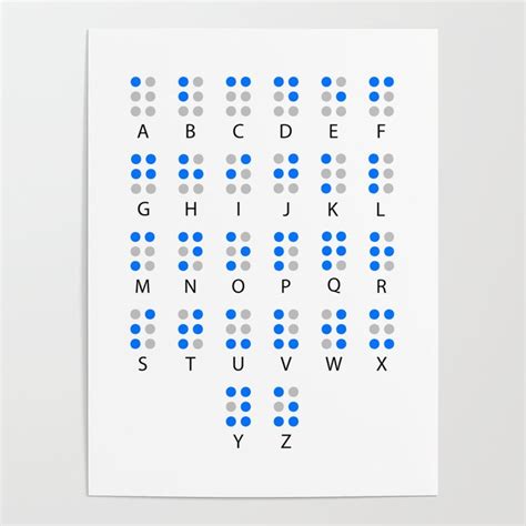 Braille Alphabet Blindness Blind People Poster by schmidde | Society6