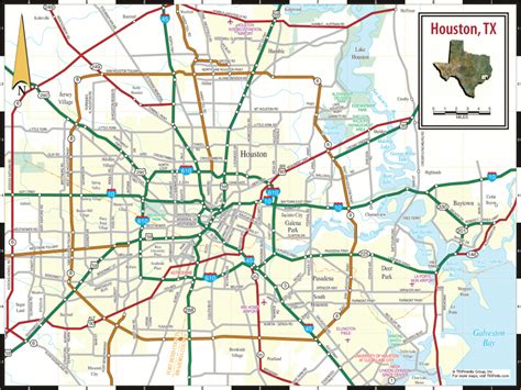 Map of Houston Texas - TravelsMaps.Com