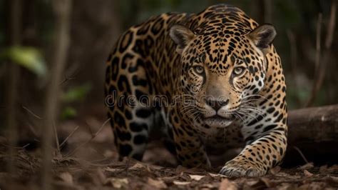 A Jaguar Stalking Its Prey the Hunter Honing in on Its Target Created ...