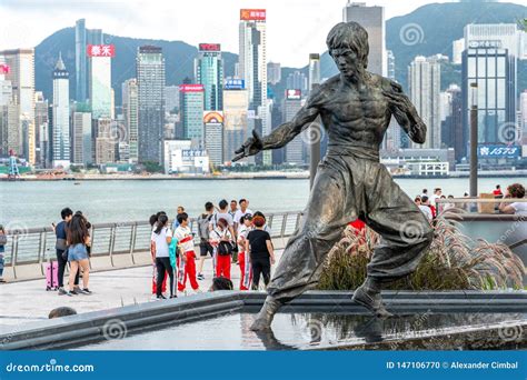 Hong Kong, China - the Statue of Bruce Lee on the Avenue of Stars Editorial Image - Image of ...