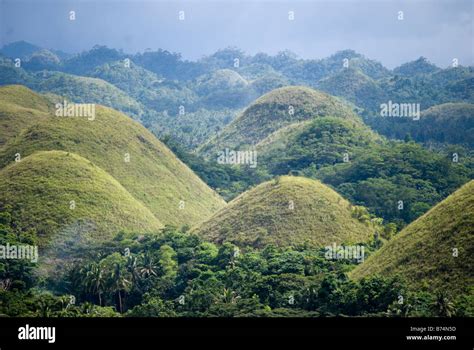 The Chocolate Hills National Geological Monument, Carmen, Bohol, Visayas, Philippines Stock ...