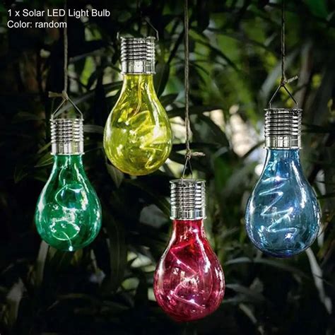 Solar LED Light Bulbs Waterproof Outdoor Garden Camping Hanging LED ...