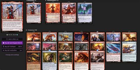Commander / EDH Syr Carah the Bold mono Red - Etsy