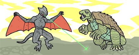 Gyaos VS Gamera by Hartter on DeviantArt