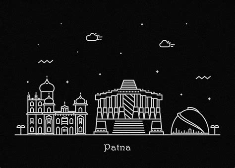 Patna Skyline Travel Poster Drawing by Inspirowl Design | Fine Art America