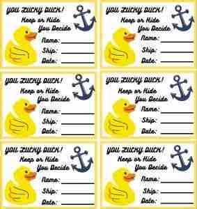 CRUISE DUCK TAGS Free Printable - Guide For Geek Moms