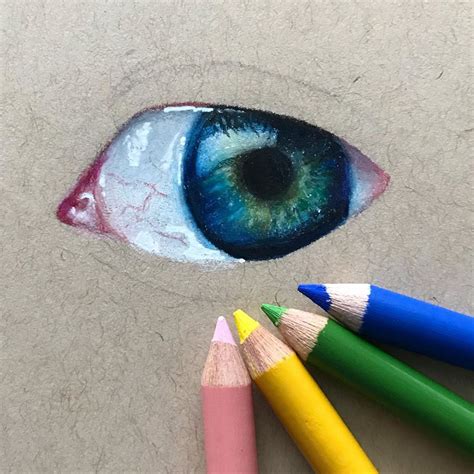 ♡a r t i s t♡ on Instagram: “I had so much fun drawing this eye with my NEW @prismacolor colo ...