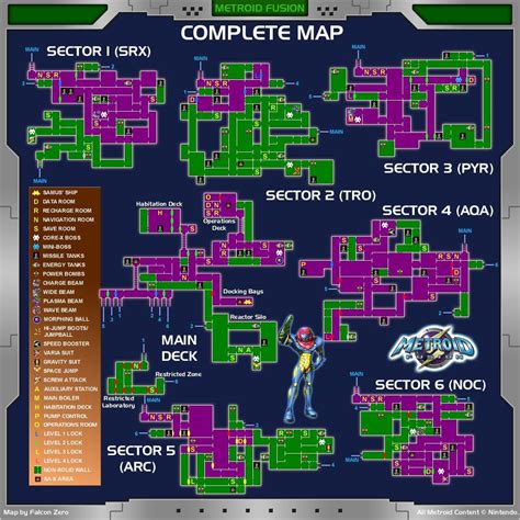 Metroid fusion map … | Metroid, Metroid map, Game level design