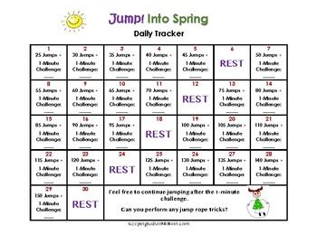 30-Day Jump Rope Challenge by Keeping Kids in Motion | TpT